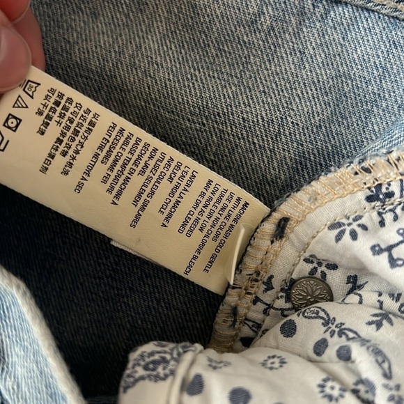 Free People We The Free Blossom Rigid Distressed Button Fly Jeans - Picture 8 of 12